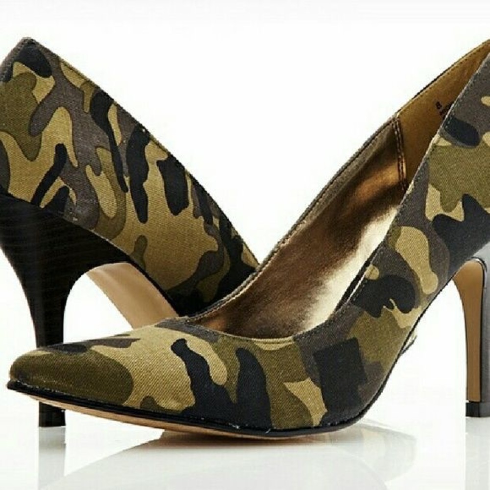 Rampage Camouflage Nicki Army Heels